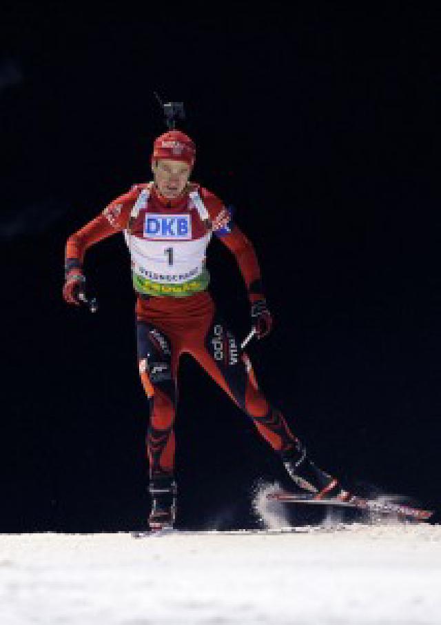 Ole Einar Bjoerndalen of Norway takes 1st place during the IBU Biathlon World Championships Men&rsquo;s Pursuit event on February 15, 2009 in Pyeong Chang, Korea. (Photo by Agence Zoom/Getty Images)